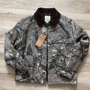 Thread & Supply Camouflage Jacket with Corduroy Collar